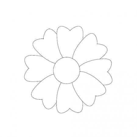 Цветок раскраска контур