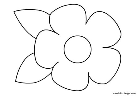 Контур цветов для аппликации