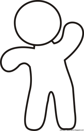 Силуэт человека для детей