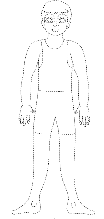 Контур человека для детей