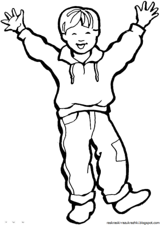 Человек раскраска для детей