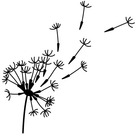 Одуванчик вышивка трафарет