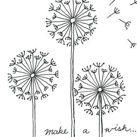 Одуванчик трафарет