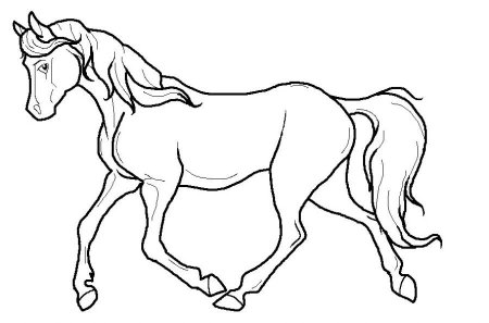 Лошадь трафарет для вырезания