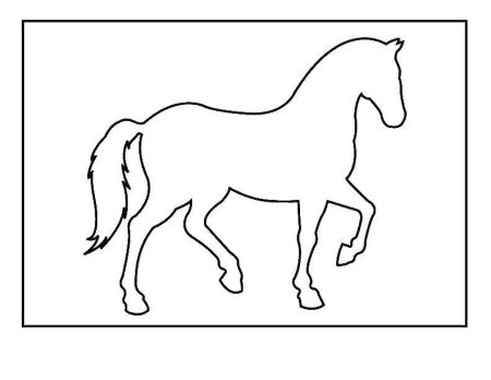Бегущая лошадь контур