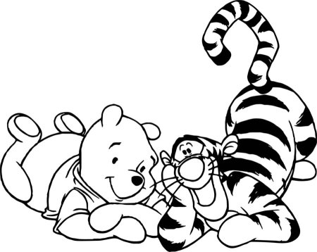 Мишка Винни пух Дисней раскраска