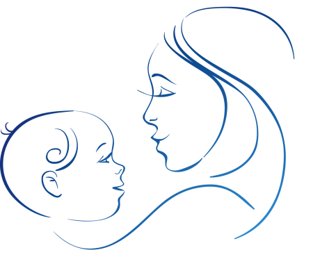 Контур мать с ребенком