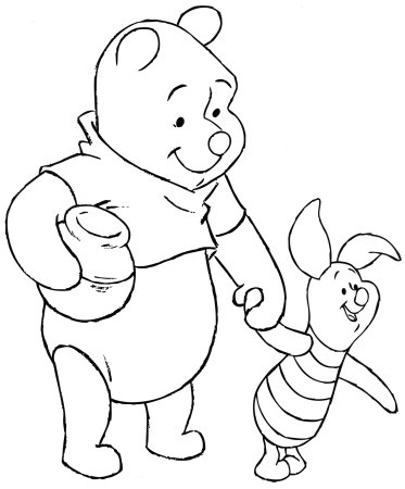Винни пух раскраска для малышей
