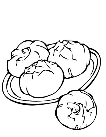 Пельмени раскраска