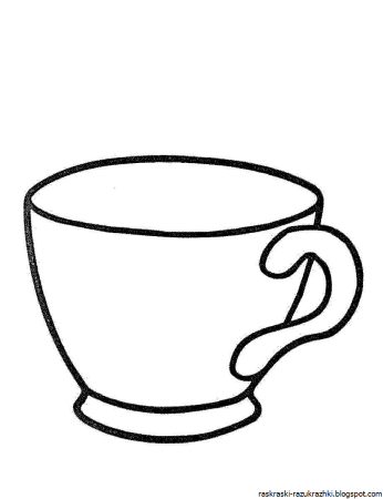 Чашка контурный рисунок (45 фото)