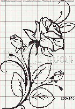 Контурный рисунок цветов для вышивки (45 фото)