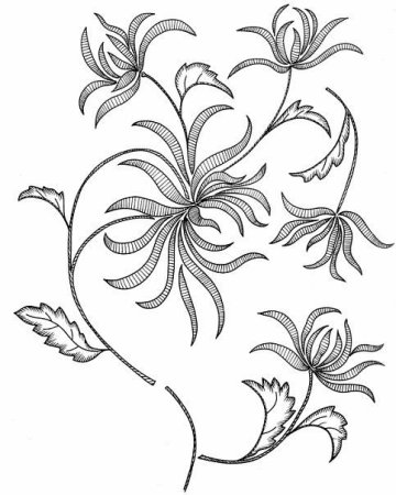 Трафареты цветов для вышивания