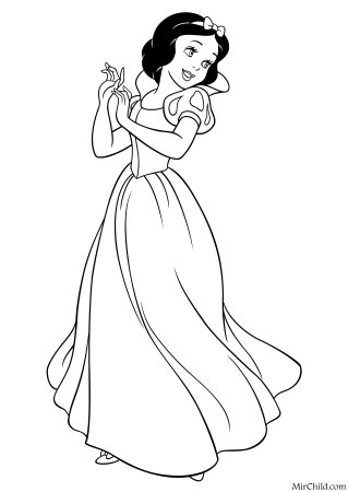 Белоснежка Дисней раскраска