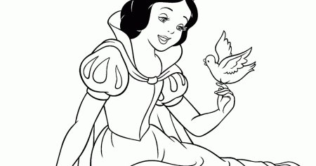 Раскраска принцесса Белоснежка