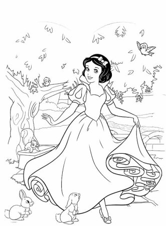 Раскраска Белоснежка