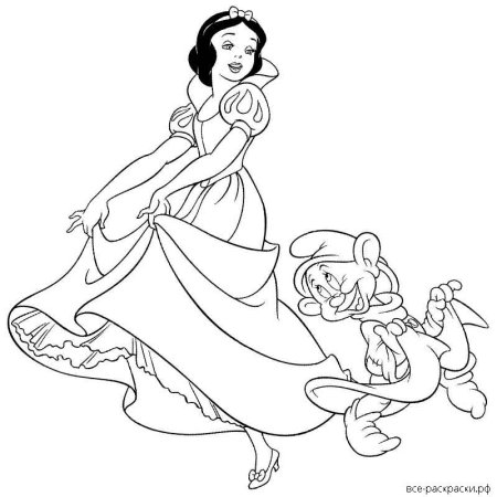 Портрет принцессы Диснея Белоснежка