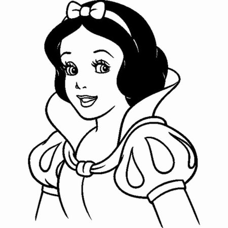 Раскраска Белоснежка и семь гномов