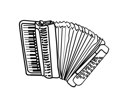 Баян раскраска