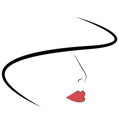 Силуэт лица женщины