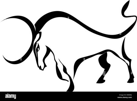 Бык силуэт стилизованный