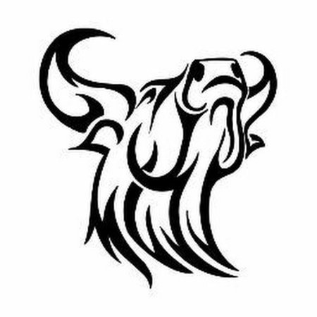 Тату Телец трайбл эскизы