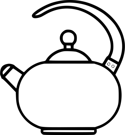 Чайник раскраска