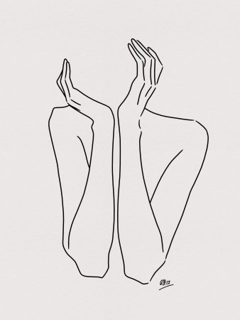 Контур тела девушки