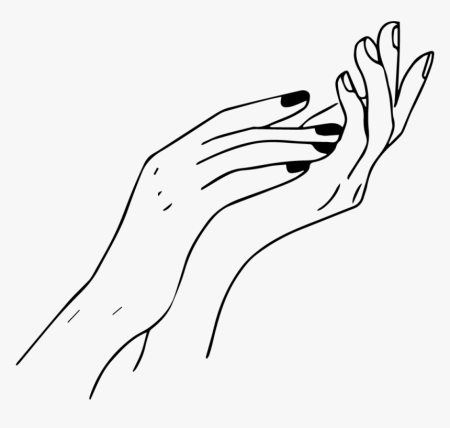 Силуэт руки с ногтями