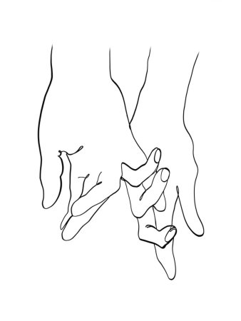 Прикосновение рук эскиз