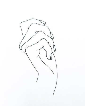 Очертание женских рук