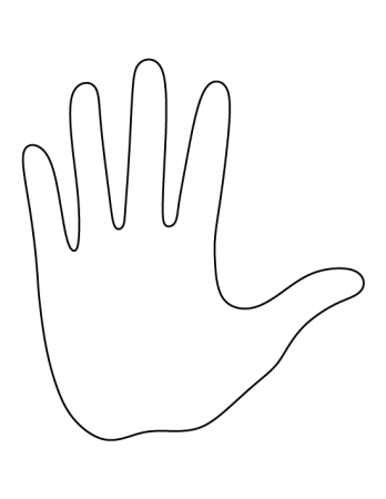 Трафарет ладони