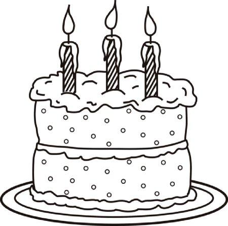 Торт раскраска для детей