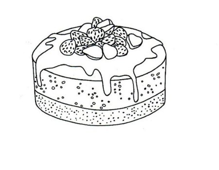 Пирог раскраска для детей