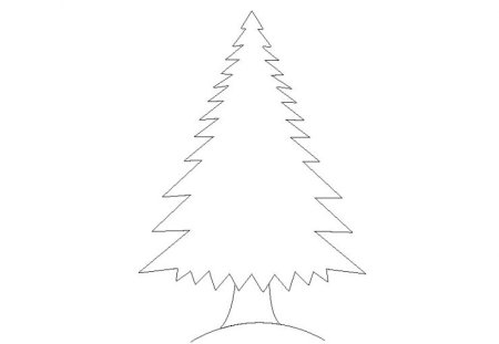 Елка раскраска
