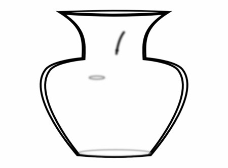 Трафарет вазы для цветов