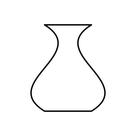Контурный рисунок вазы
