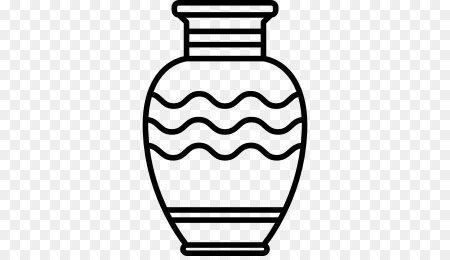 Контурный узор вазы