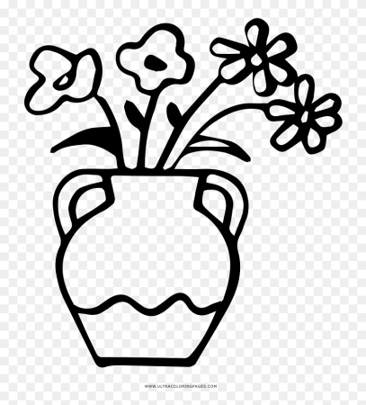 Трафарет вазы для цветов