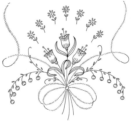 Узоры для контурной вышивки