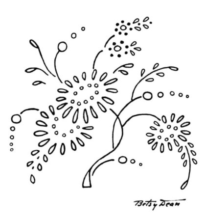 Схемы цветов для контурной вышивки