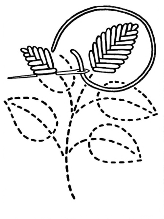 Вышивка гладью по контуру