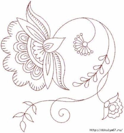 Орнамент для вышивки тамбурным швом