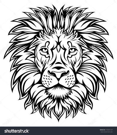 Голова Льва рисунок