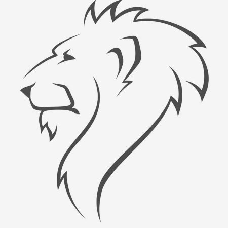 Силуэт головы Льва в профиль