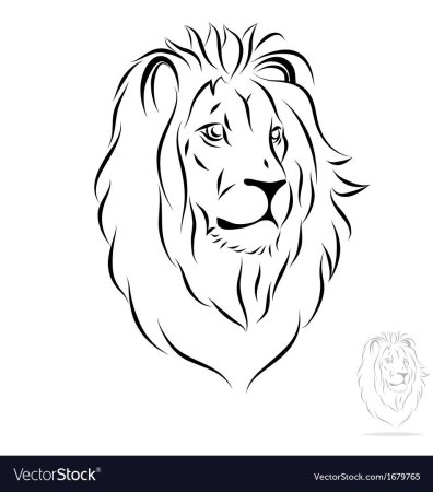 Голова Льва контур