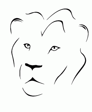 Лицо Льва трафарет