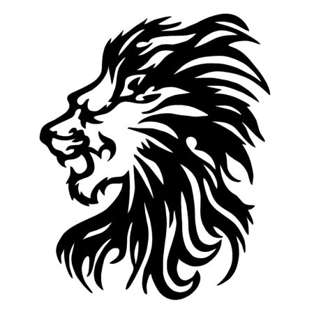 Трафарет Льва для тату