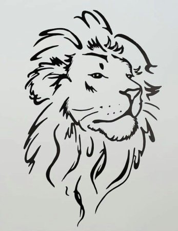 Голова Льва контур