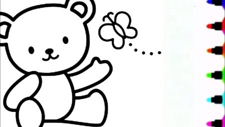 Раскраска. Медвежонок