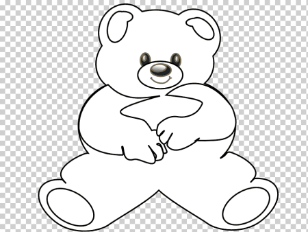 Раскраска плюшевый мишка